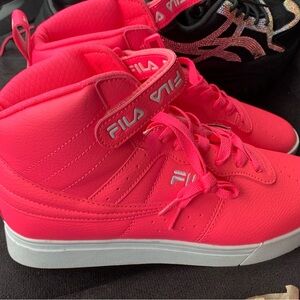 Fila Bright Pink High-Top Sneakers